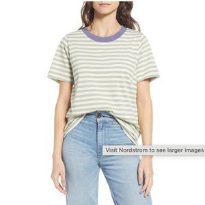 Madewell supima® cotton essential ringer tee in johnson stripe L